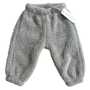 NWT! Rylee + Cru Relaxed Sherpa Sweatpants in Pewter Size 3-6M